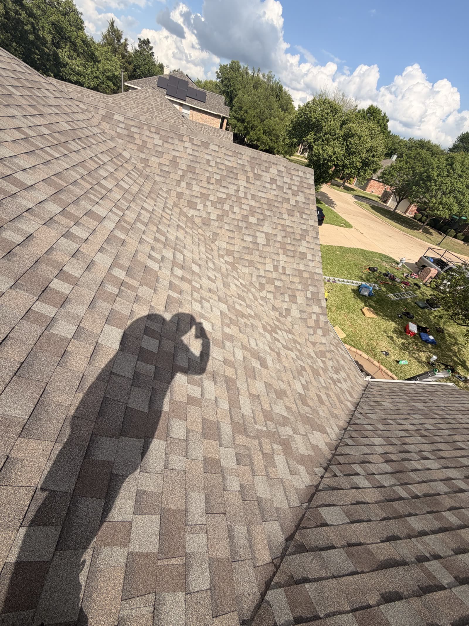 Finished shingle roof on a Mansfield home — after photo